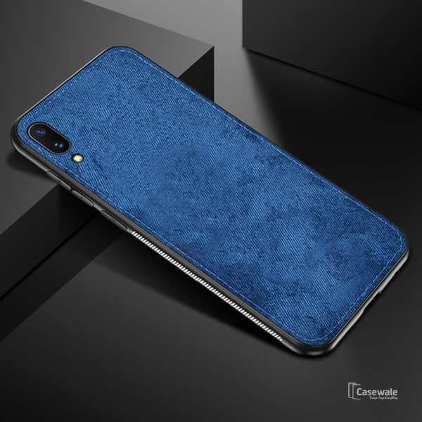 Luxury Cloth Canvas Texture Fabric Phone Case For Vivo V11