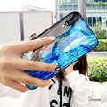 Luxury Artistic Marble Glass Case for Vivo V11 Pro