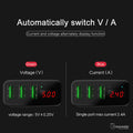 LED Display Max 2.4A EU/US Plug 3 Port USB Mobile Wall Charger for iPhone iPad