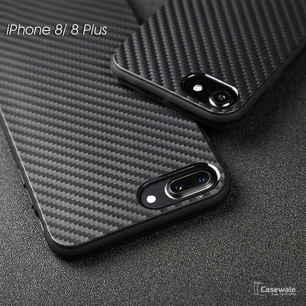 iPhone 8/ 8 Plus Black Original Carbon Fiber Ultra-thin Protection Case