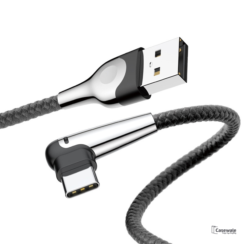 Baseus 90 Degree Lighting USB Type C Cable For Samsung