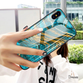 Luxury Artistic Marble Glass Case for iPhone XS