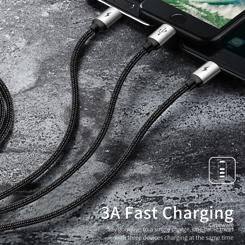 MCDODO 3-in-1 Micro USB Type C Charging Cable for iPhone Samsung [6 Months Warranty]