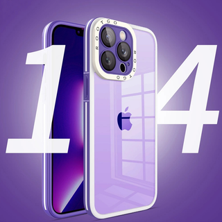 iPhone 14 Series Luxury Transparent Hard Acrylic Glass Camera Protection Case