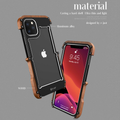 Luxury Metal Aluminum Wood Protective Bumper Case for iPhone 11 Series