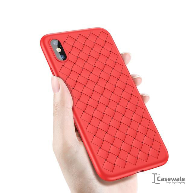 Luxury Grid Weaving Ultra Thin Protective Case for iPhone XS Max