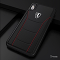 Ferrari Black Heritage Leather Hard Case iPhone X