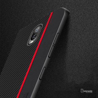 Original CENMASO Carbon Fiber PU Leather Case For OnePlus 6 / 6T