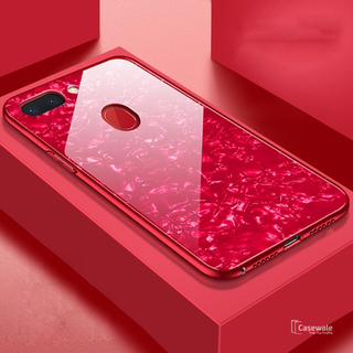 Luxury Marble Pattern Tempered Glass Case for Oppo F9