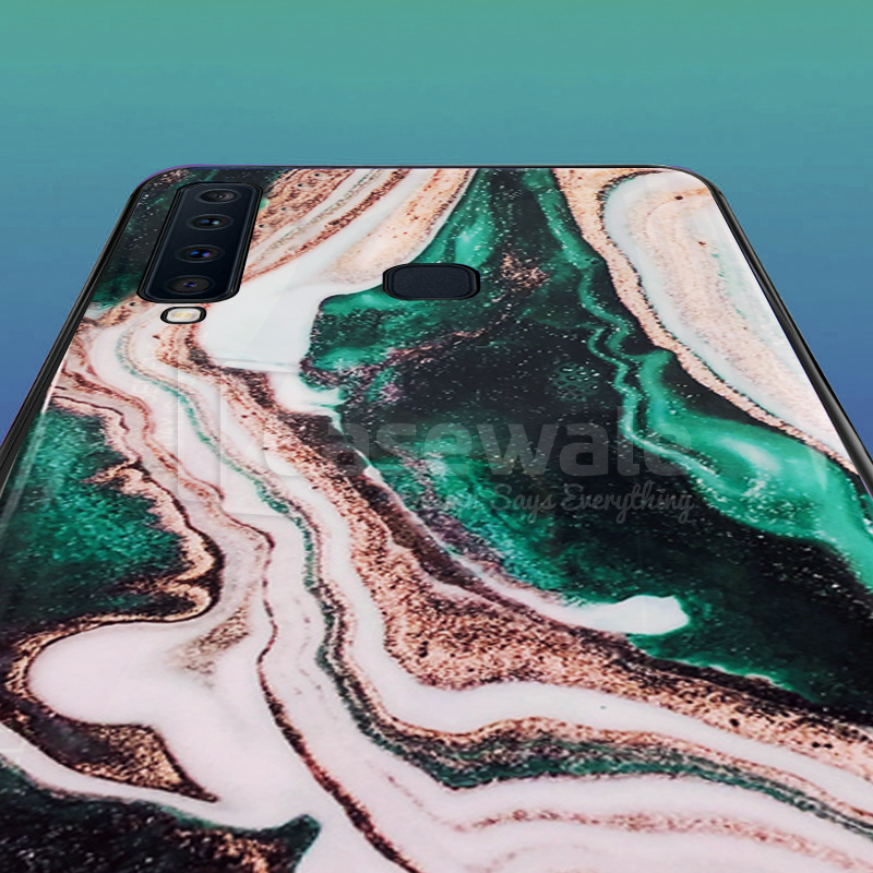 Glossy Agate Luxury Marble Case for Galaxy A9 2018