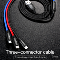 Baseus 3 in 1 Micro USB Type C Charger Cable for iPhone Samsung