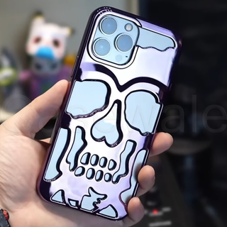 iPhone 13 Series New Electroplating Unique Skull Phone Case
