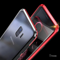 LUPHIE Double Sided Aluminum Metal Glass Case for Galaxy S9/ S9 Plus