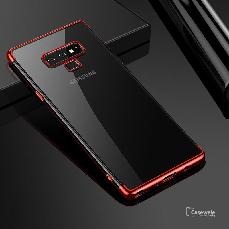 High-end Fashion Transparent Plated Phone Case for Galaxy Note 9