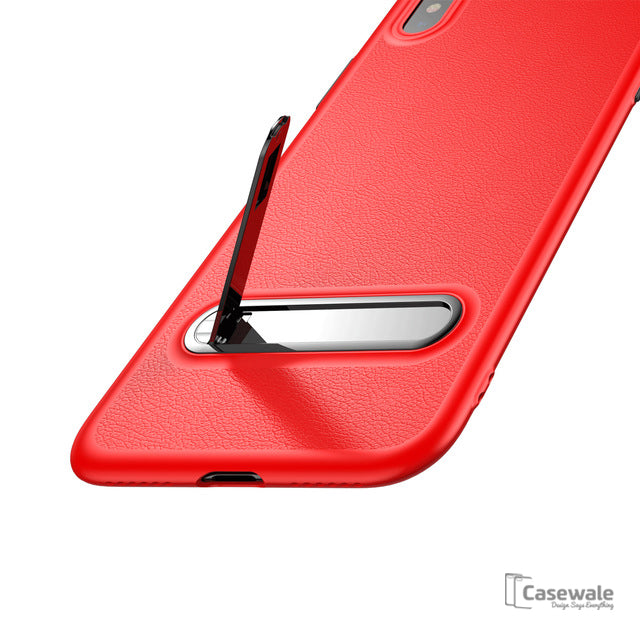 Luxury Magnetic Holder Kickstand Slim Case for Apple iPhone X