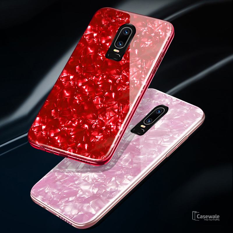 Luxury Marble Pattern Glass Case for OnePlus 6