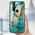 Luxury Artistic Marble Glass Case for Vivo V15 Pro