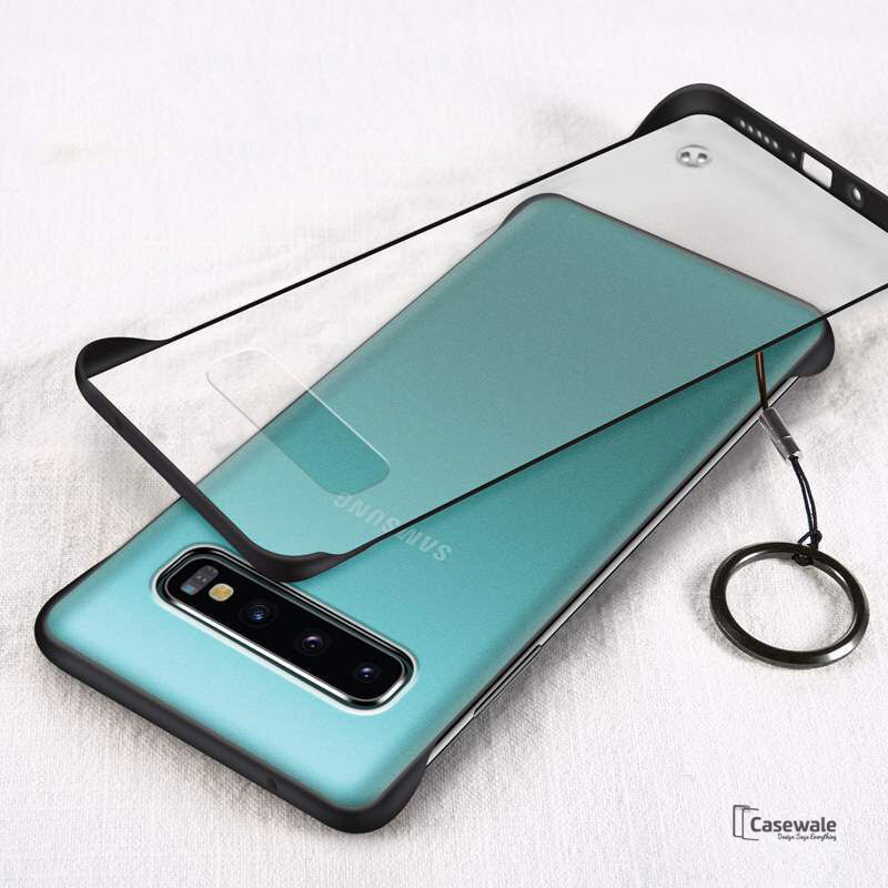 Luxury Frameless Semi Transparent Ring Finger Case for Galaxy S10/ S10 Plus