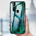Luxury Artistic Marble Glass Case for Vivo V15 Pro