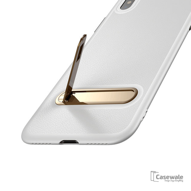 Luxury Magnetic Holder Kickstand Slim Case for Apple iPhone X