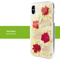 Original Flash Foil Petals Genuine Flower Case for iPhone XS