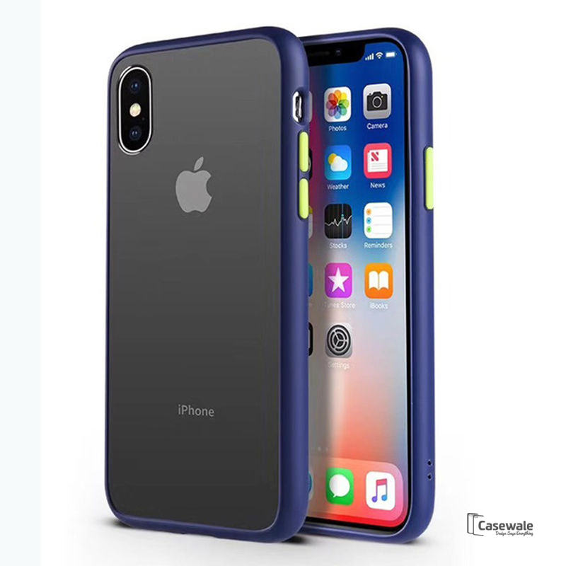 Anti-knock Armor Transparent Matte Hard Case for iPhone X, XS, XR or XS Max