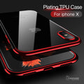 iPhone X High-end Fashion Transparent Plated Mobile Phone Case