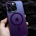 iPhone 13 Series Purple Color Magsafe Transparent Case