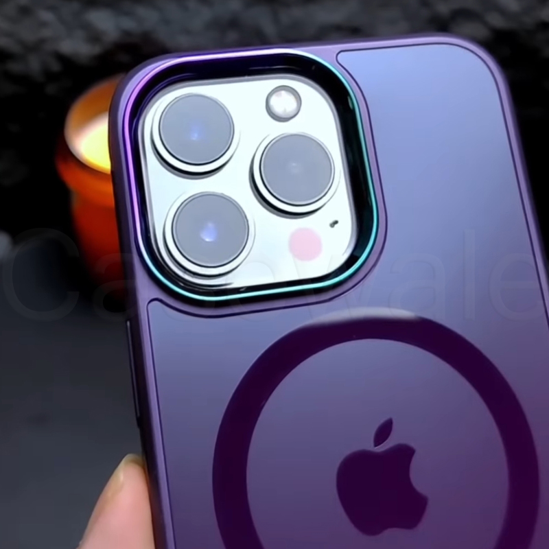 iPhone 13 Series Purple Color Magsafe Transparent Case