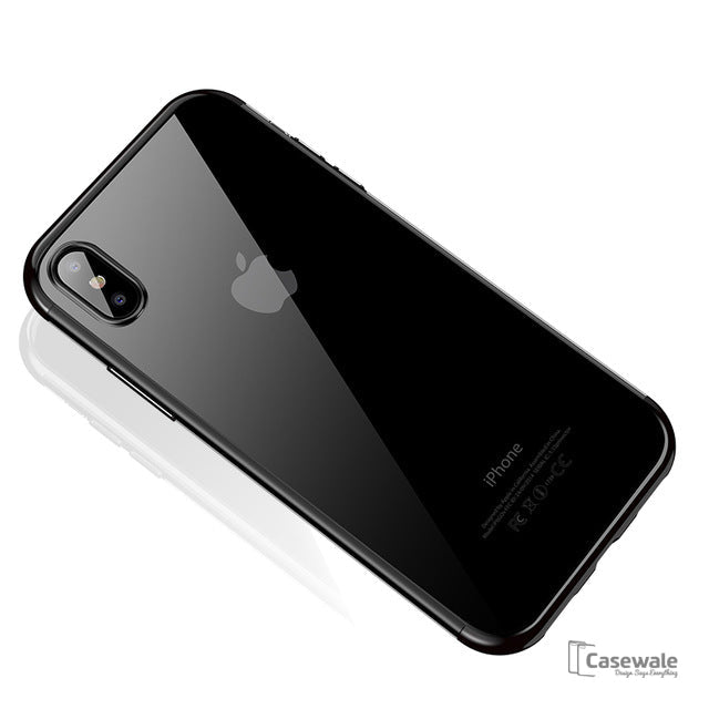 iPhone X High-end Fashion Transparent Plated Mobile Phone Case