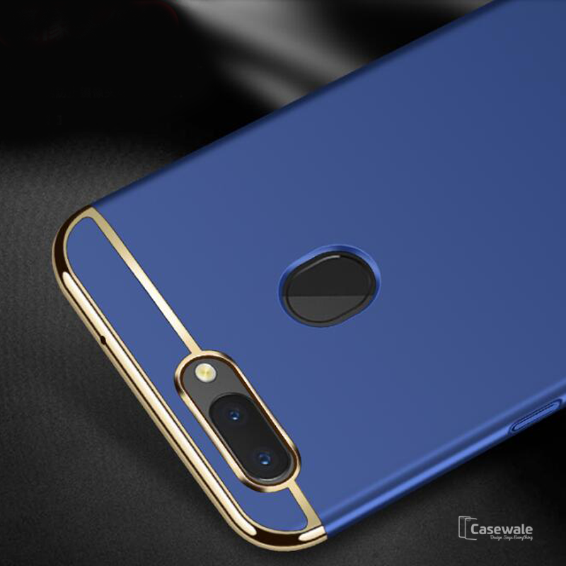 Luxury 3 in1 Electroplating Back Case For Oppo F9