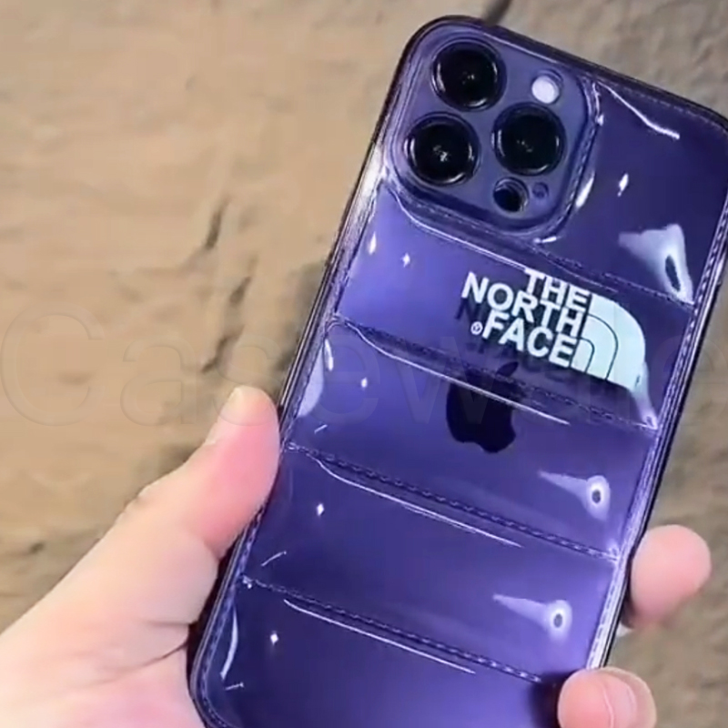 iPhone 14 Series Luxury North Face Puffer Phone Case