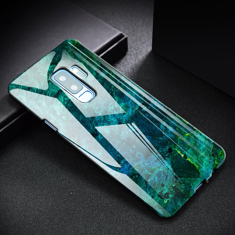 Luxury Artistic Marble Glass Case for Galaxy S9 / S9 Plus