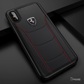 Ferrari Rode Heritage Leather Quilted Hard Case for iPhone X