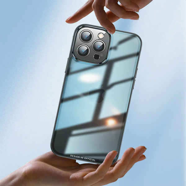 iPhone 13 Series Luxury Stainless Steel Frame Transparent Case