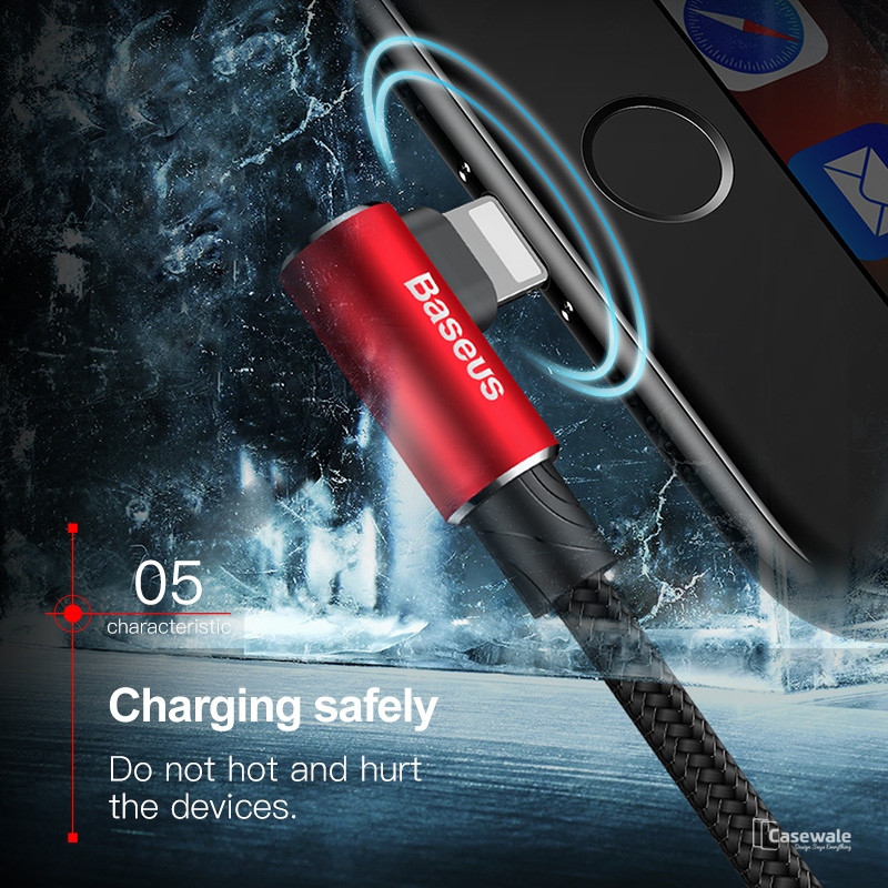 Baseus 90 Degree L Type USB Cable For iPhone