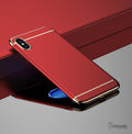 Luxury Gold Plating 3 in 1 Hard Case for Apple iPhone X