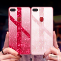 Luxury Marble Pattern Tempered Glass Case for Oppo F9