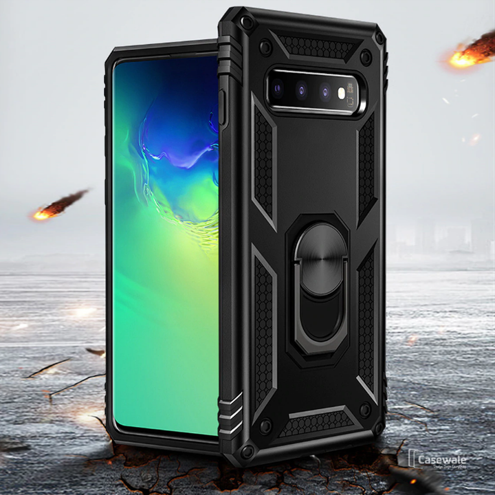 Luxury Armor Car Holder Ring Soft Case for Galaxy S10/ S10 Plus