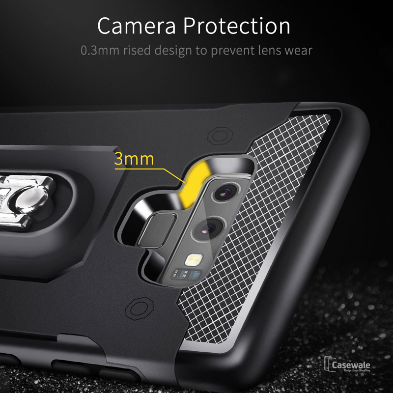 Luxury Armor Hard Card Slot Case For Galaxy Note 9