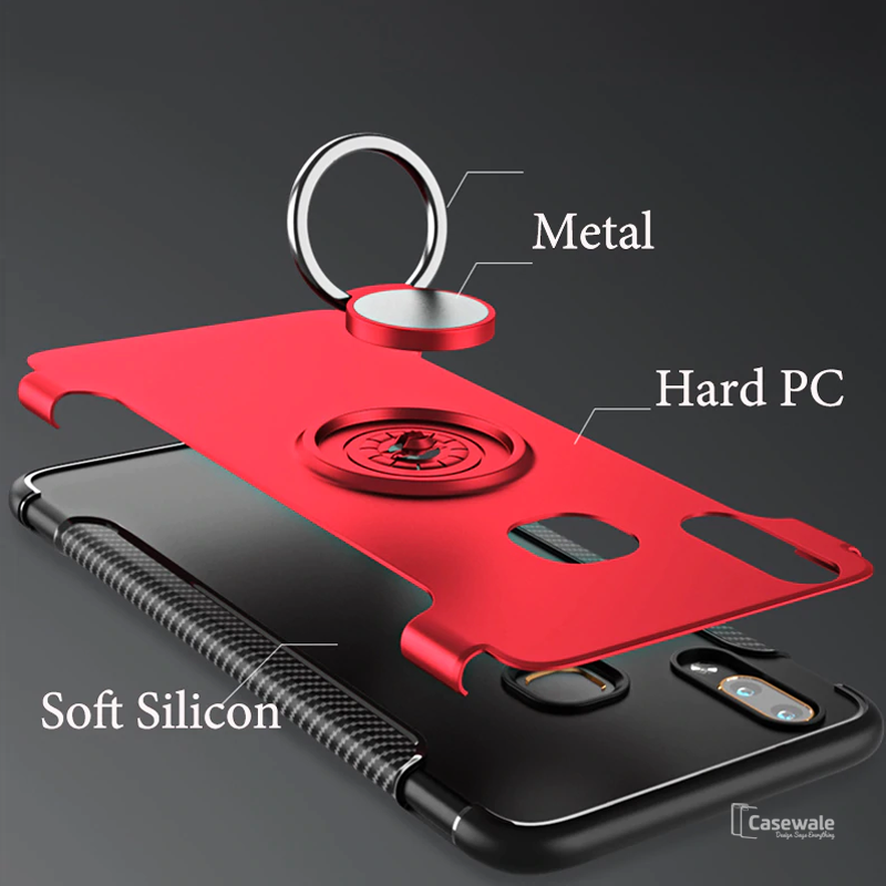 Luxury Armor Magnetic Car Holder Phone Case for Vivo V11