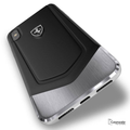 Ferrari Aluminium V Stripe Genuine Leather Case for iPhone X