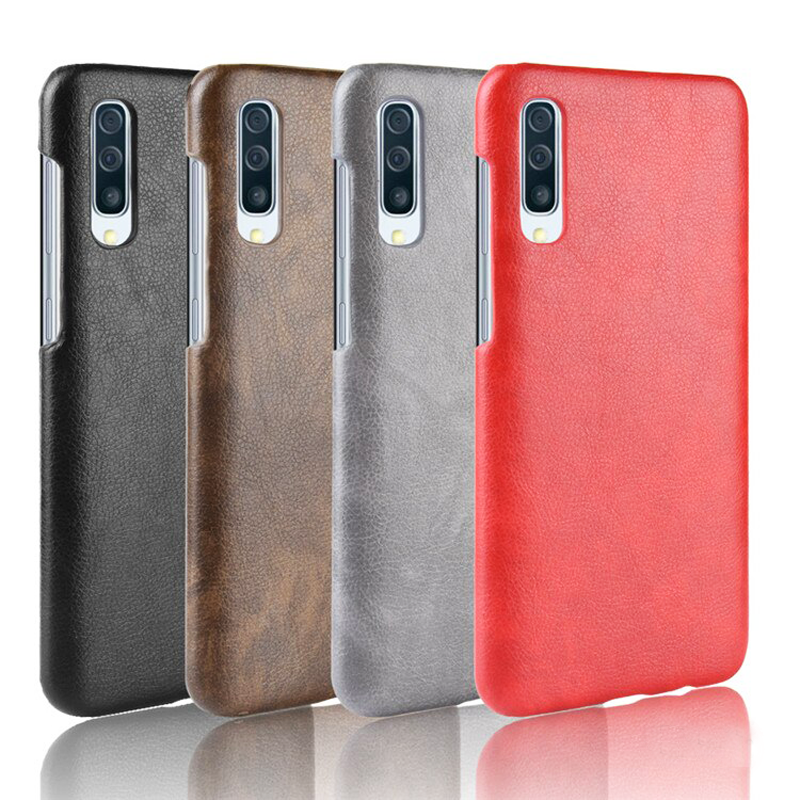 Luxury Leather Finish Full Protection Case for Galaxy A50