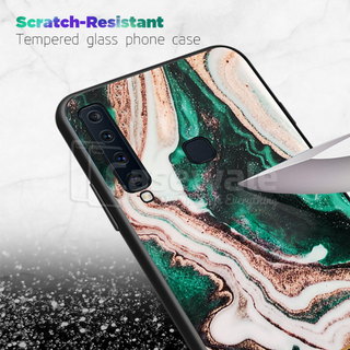 Glossy Agate Luxury Marble Case for Galaxy A9 2018