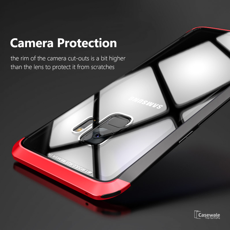 Luxury Metal Aluminum Tempered Glass Case for Galaxy S9/ S9 Plus