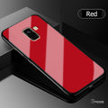 Luxury Tempered Glass Full Protective Case for Galaxy A8 Plus