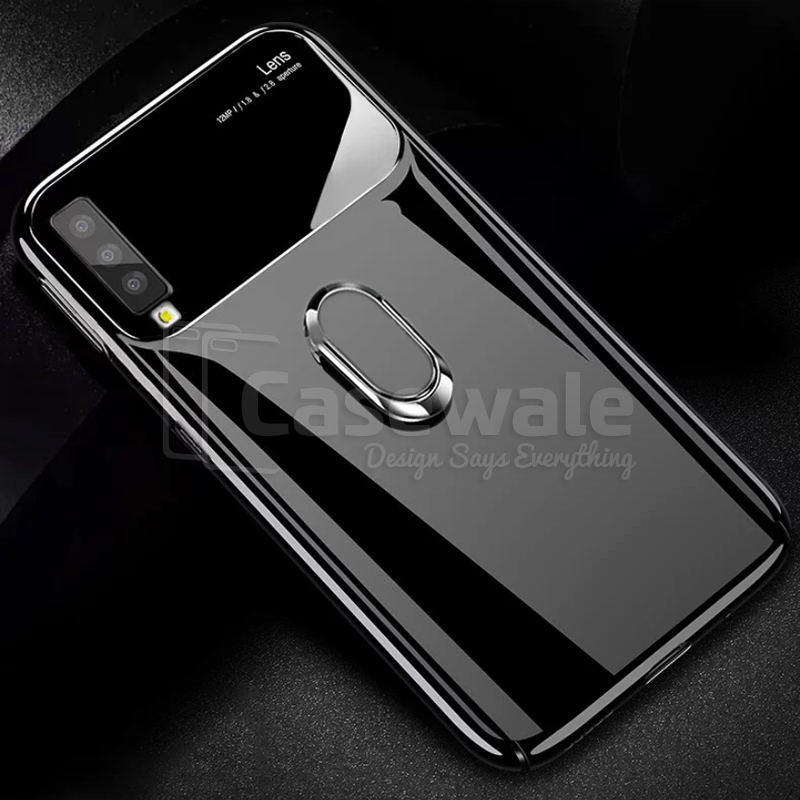 Luxury Mirror Effect Ring Bracket Phone Case for Galaxy A70