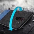 Dual Color Leather + Natural Cloth Texture Case For Mi Poco F1