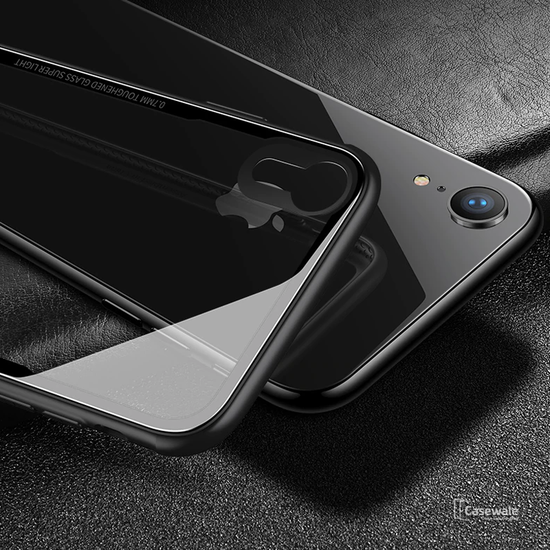 Luxury Gorilla Glass Transparent Glass Case For iPhone XR [Best Selling Case]
