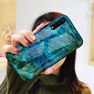 Luxury Artistic Marble Glass Case for Galaxy A50